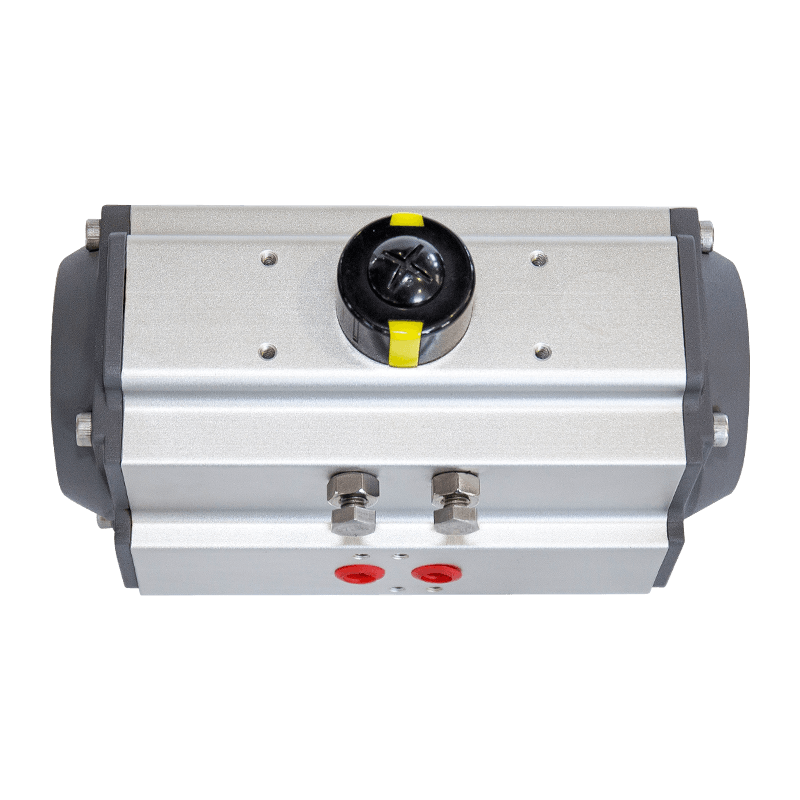 Actuator pneumatic de rafturi și pinion